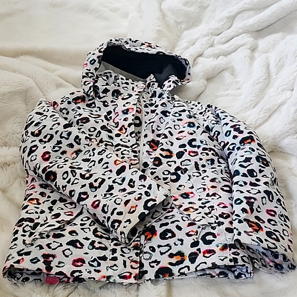 ROXY Girl's Ski Jacket Leopard size M (8-12)